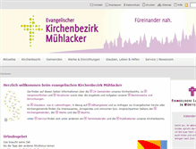 Tablet Screenshot of kirchenbezirk-muehlacker.de
